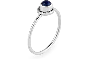 925 Sterling Silver Natural Lapis Lazuli Ring