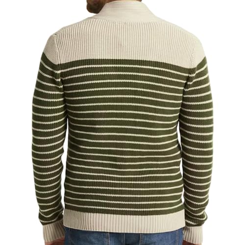 Men's Stripe Cardigan Sweaters Buttons Down Long Sleeve V-Neck Cardigans Slim Fit Casual Ribbed Knitted Sweater3