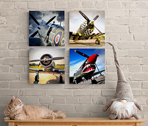 Legends Heritage Ww2 Decor Airplane Canvas Wall Art thumb #1
