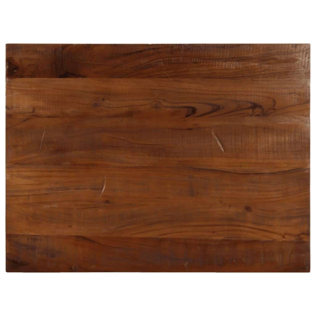 vidaXL Tischplatte, Holzplatte Rechteckig, Massivholzplatte für Tisch Esstisch Couchtisch, Ersatztischplatte, 80x70x2,5cm Altholz Massiv