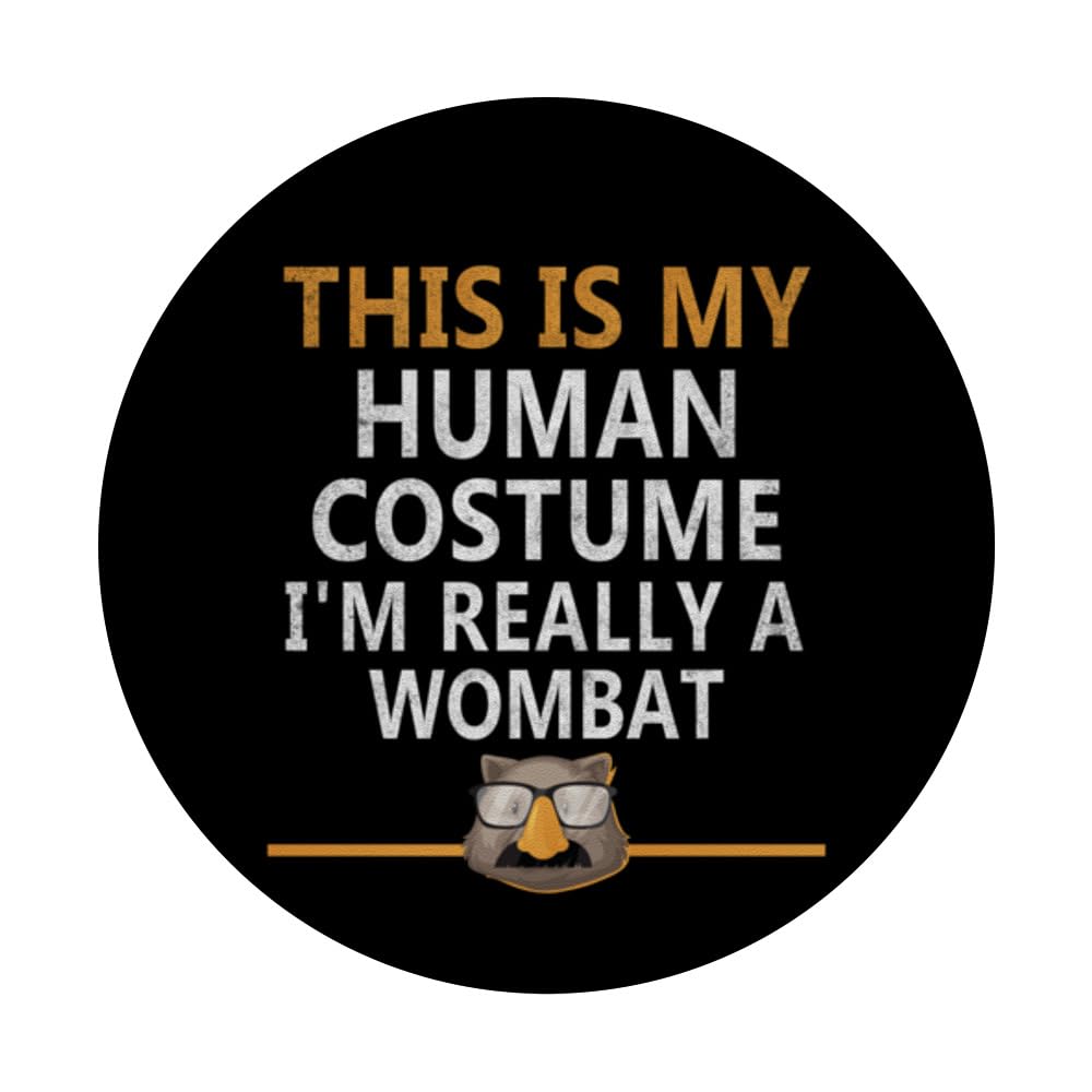 Water Buffalo Humor This Is My Human Costume Water Buffalo PopSockets Swappable PopGrip, Black - Image 3