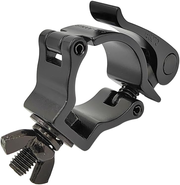 1.5inch Quick Release DJ Lighting Clamp Aluminum Alloy Heavy Duty 220lbs Truss Clamps Fit Pipe OD 1.5-1.57inch / 38-40mm Black