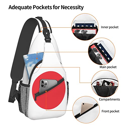Mochila bandolera unisex de Japón color negro miniatura 5