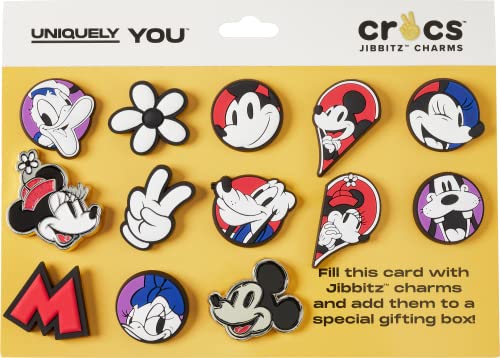 Image of Crocs Jibbitz Shoe Charms, Disney Mickey and Minnie Mouse Collection Multi Packs, Mickey Mouse & Friends, 13 Pack