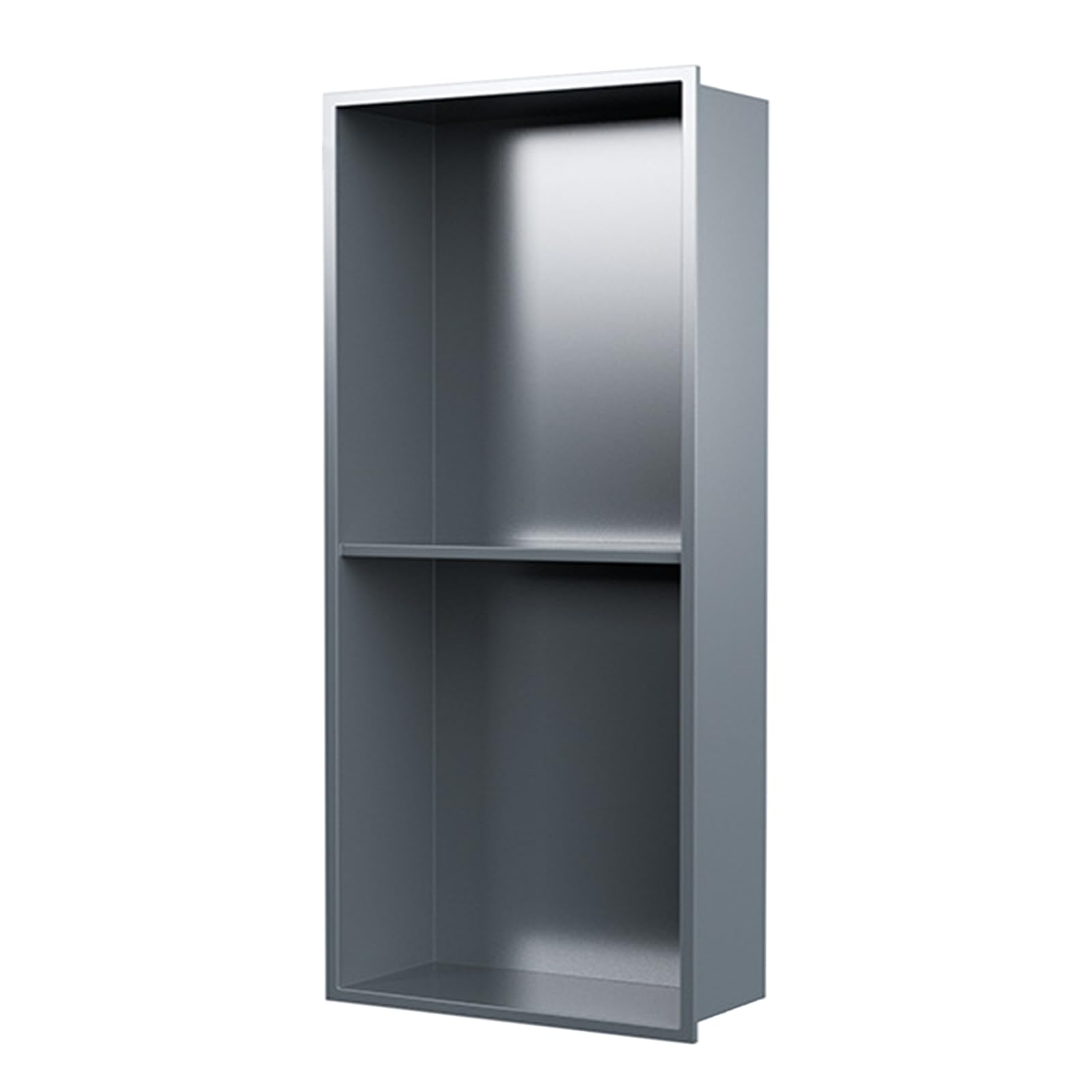 Bathroom Wall Niche Square Recessed Shower Shelf Double Stainless Steel Caddy Wall Niche No Tile Needed Home Bathroom