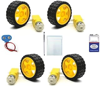 12in1 BO Double shaft DC gear motor with Big Wheels with 9V Battery-picture-12