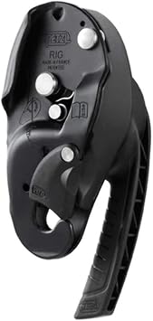 PETZL - RIG, Compact Self-Braking Descender, Black