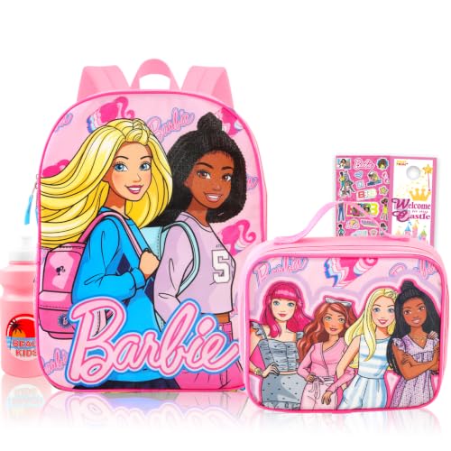 Barbie Backpack and Lunchbox Set for Girls School Bundle + More