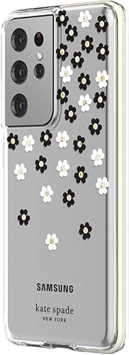 Miniatura 1 de Kate Spade - Carcasa rígida para Galaxy S21 Ultra 5G, diseño de flores dispersas