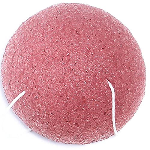 洗顔スポンジ 洗顔用 マッサージパフ 泡立ち 毛穴清潔 フェイシャルスポンジ 泡立てボール スポンジ 角質除去ツール(赤)