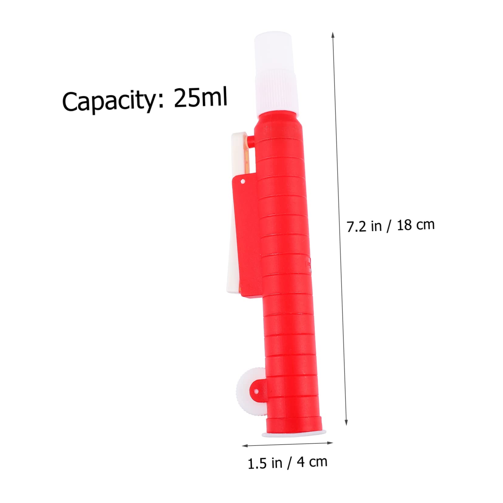 iplusmile Pompe à Pipettes de Laboratoire en Pp Rouge 25ml Distribution Rapide et Remplissage Précis pour Expériences Scientifiques