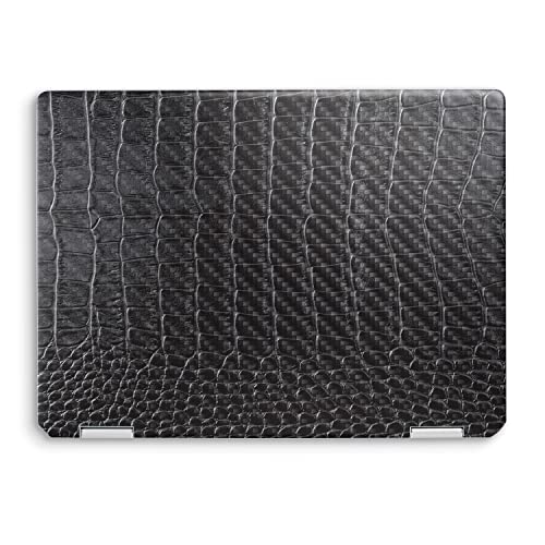 Image of MightySkins Carbon Fiber Skin Compatible with HP Spectre x360 14 inch (2022) Full Wrap Kit - Black Gator Skin | Protective, Durable Textured Carbon Fiber Finish | Easy to Apply | Made in The USA