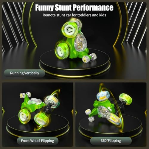 Image of GRAPHENE 5 Channel RC Stunt Transforming Toy Car Rechargeable Remote Control 360 Rotating Rolling Stunt Car for Kids Off Road Vehicle Toy Cars Kids Monster Truck Rock Climbing Car Toy (Multicolor)