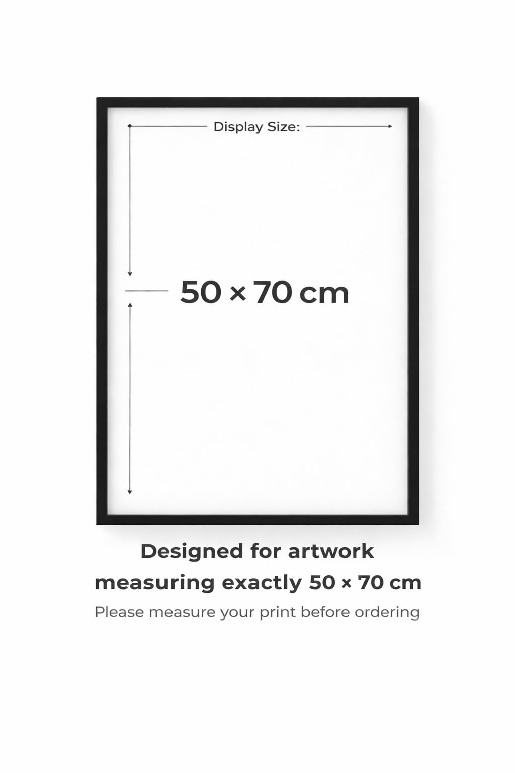 Picture Frames UK Ltd 50x70cm Black | 500 x 700mm Black | Black Poster 50 x 70 cm| 70x50cm | 500x700 Black - Wall Hanging