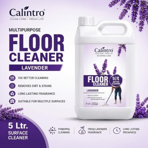 Image of Floor Cleaner Liquid 5L - Multipurpose Surface Cleaner with Long Lasting Fresh Fragrance|Removes Dirt, Stains & Odor|Suitable for Tiles, Marble, Granite, Ceramic & Bathroom Floors(Lavendar)