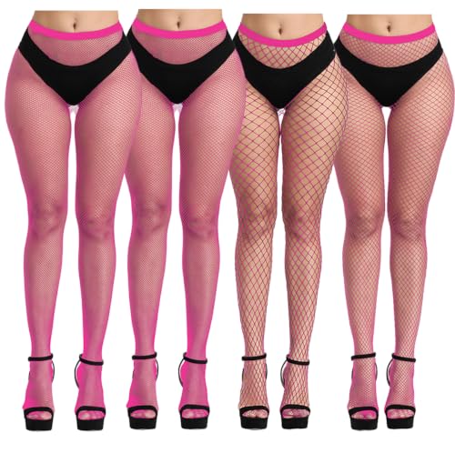 Image of Womens High Waist Fishnet Stockings,Stretchy Fishnet Stockings Thigh Tights Pantyhose Stockings