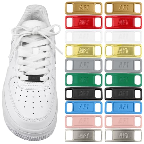 OQKAHIV 10 pares de hebillas para cordones de zapatos en metal, Accesorios de decoración de bricolaje para zapatillas deportivas de niños y adultos en 10 colores diferentes,