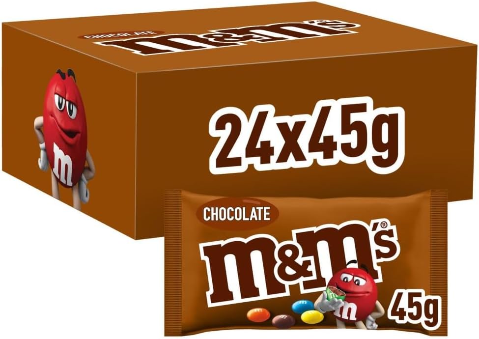 M&M's Chocolate con Leche Bolitas de Colores Multipack 24 Bolsitas 45g