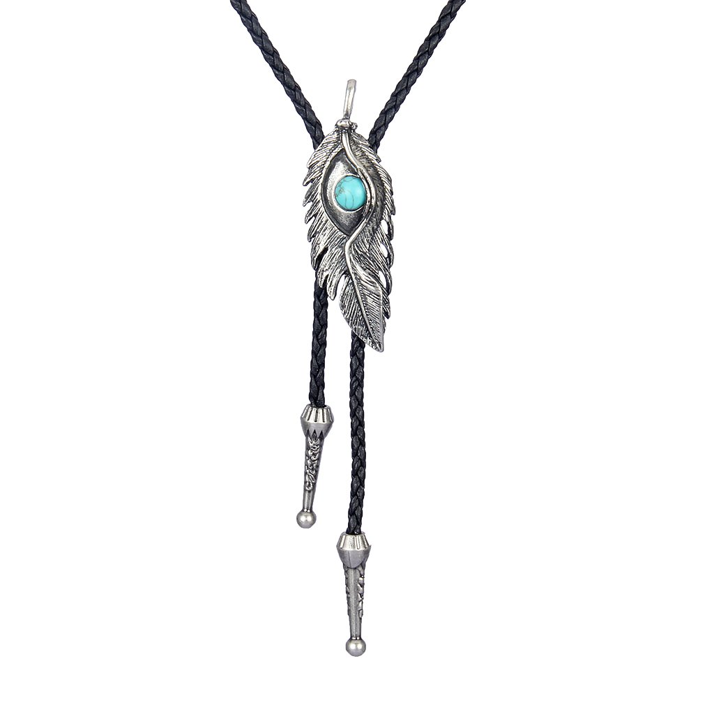 Cravatta Bolo turchese del sud-ovest: collana con laccio