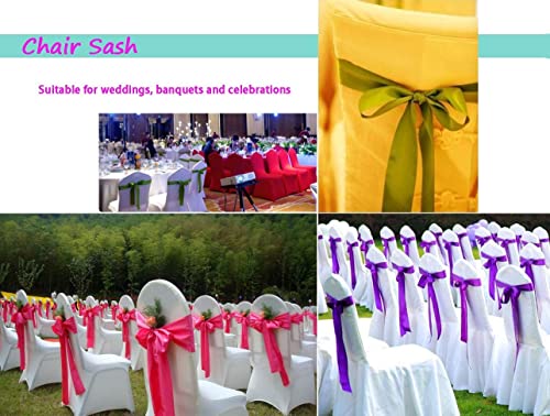 Atrbb 4 Inches Wide Gold Satin Ribbon, 27 Yards Soft, No Wrinkles And Consecutive Solid Fabric Ribbon For Cutting Ceremony, Christmas, Wedding, Birthday Decor And Chair Sashes #TOP3