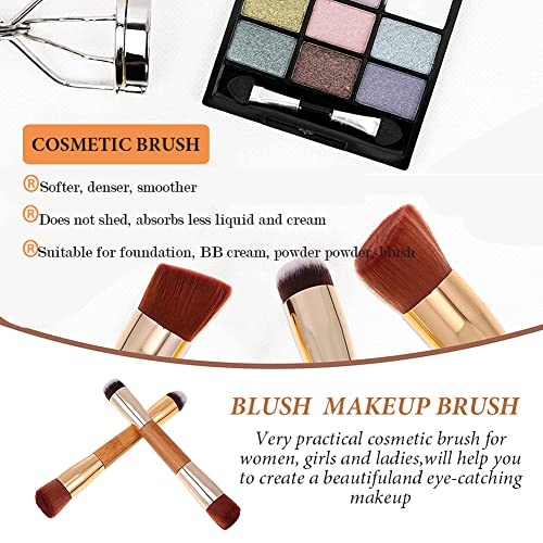 Akaok 1 Pack Double Ended Blush Makeup Brush Precision Bb Cream Liquid Foundation Blend Makeup Brush - Professional Beauty Brush #TOP2