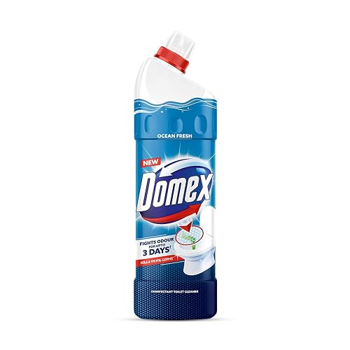 Domex Fresh Guard Disinfectant Toilet Cleaner Liquid|| Ocean Fresh|| 1 L| Freshness for 100 Flushes