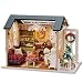 Flever Dollhouse Miniature DIY House Kit Creative Room with Furniture for Romantic Artwork Gift(Holiday Time Plus Dust Proof and Music Box)