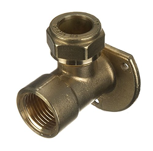 Bag of 10-15mm x 1/2" Compression Wallplate Elbow (Known as 15mm Compression Elbow/Brass Compression Fittings/Wall Plate Elbow/Compression Fitting Also Available in 22mm x 3/4 Inch BSP)