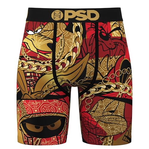 PSD Mens Boxer Briefs - Looney Tunes Luxury, 7 Inch Inseam, Moisture-Wicking, Boxer Briefs for Men Pack