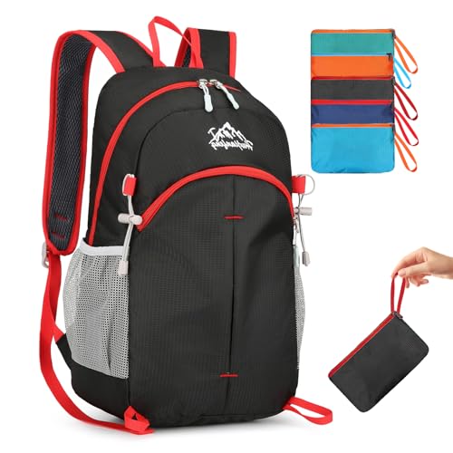 BiYiYun 20L Small Hiking Backpack for Men Women, Lightweight Foldable Daypack Water-resistant Travel Camping Packable Backpack (Black) BiYiYun 20L Small Hiking Backpack for Men Women, Lightweight Foldable Daypack Water-resistant Travel Camping Packable Backpack (Black)