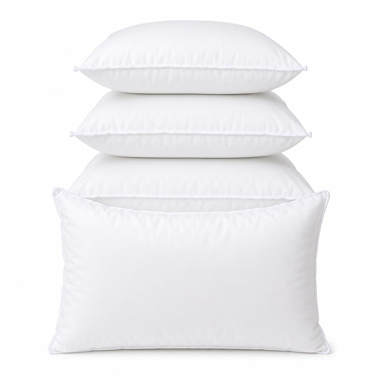 Hometex Premium Cushion Inserts, 50x50cm, 20x20inch Hollowfibre Filled, Velour Fabric Cover, Extra Filled, Plump Support for Sofas and Beds (Pack of 2)