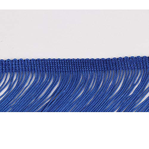 Heartwish268 Fringe Trim Lace Polyerter Fibre Tassel 4Inch Wide 10 Yards Long For Clothes Accessories Latin Wedding Dress Diy Lamp Shade Decoration Black (Royal Blue) #TOP3