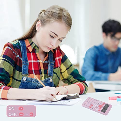 Image of EooCoo Scientific Calculator,Two-Line Display,Cute Desk Accessories,Slim and Portable,Standard Scientific Calculator Suitable for School Office Business Supplies,Primary School to College Student-Pink
