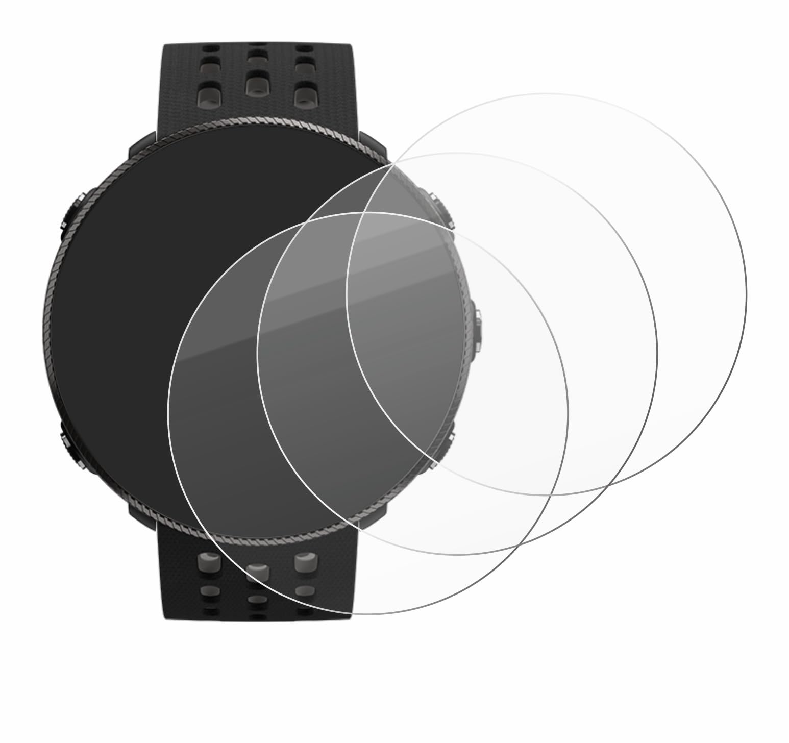 Brotect AirGlass Pellicola Protettiva In Vetro Ibrido Per Polar Vantage V2 (3 Pezzi), Durezza 9H, Anti Impronte, Made In Germany