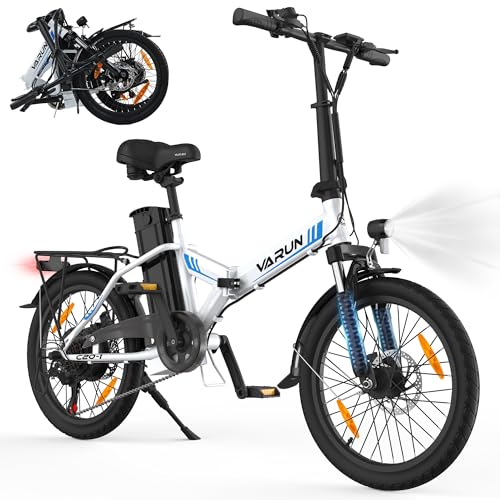 VARUN E Bike, 20 Zoll Ebike klapprad mit 48V Lithium-Akku, 250W Motor, E-Bike Damen Herren mit 5 Modi, 7-Gang Getriebe, Pedelec Elektrofahrrad City Ebike mit LCD-Display, EU-Konformes VARUN E Bike, 20 Zoll Ebike klapprad mit 48V Lithium-Akku, 250W Motor, E-Bike Damen Herren mit 5 Modi, 7-Gang Getriebe, Pedelec Elektrofahrrad City Ebike mit LCD-Display, EU-Konformes