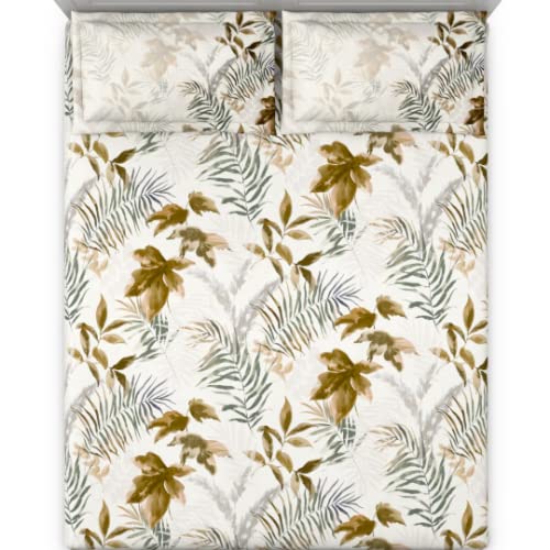 Image of DDECOR - Woodland 100% Cotton Double Bedsheet with 2 Pillow Covers, Brown
