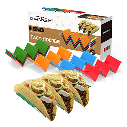 CHARMOUNT Taco Holder Stand Set of 8 Taco Rack Holders - Premium Taco