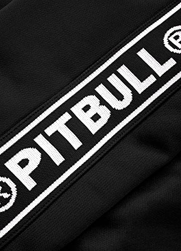 PITBULL - Herren Pullover, Sweatshirt Männer Oldschool Tape Logo, Pullover Normaler Sportlicher Schnitt, Komfortabel Sweatshirts für Herren, Polyestergewebe Blouson - L, Schwarz