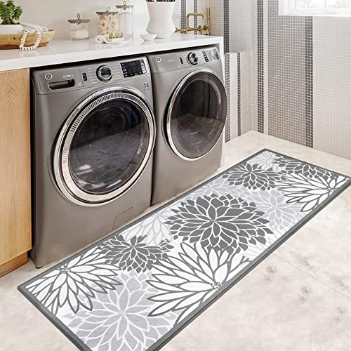 Hebe Hallway Runner Rugs 2'X6' Non Slip Floral Medallion Runner Rug Washable Rug Runner For Laundry Kitchen Floor Hallways Bathroom Accent Floor Carpet Throw Rugs Laundry Room Rugs And Mats #TOP5
