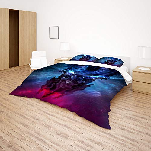 Housse de couette et taies d'oreiller en microfibre de polyester noire format King - 5