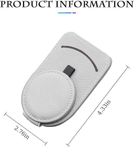 Miniatura 9 de Fekey&JF Soporte magnético de cuero para lentes de sol para automóvil, clip de soporte para anteojos con absorción magnética para visera solar de