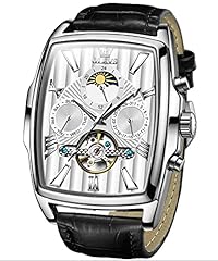 black strap & silver bezel & white dial