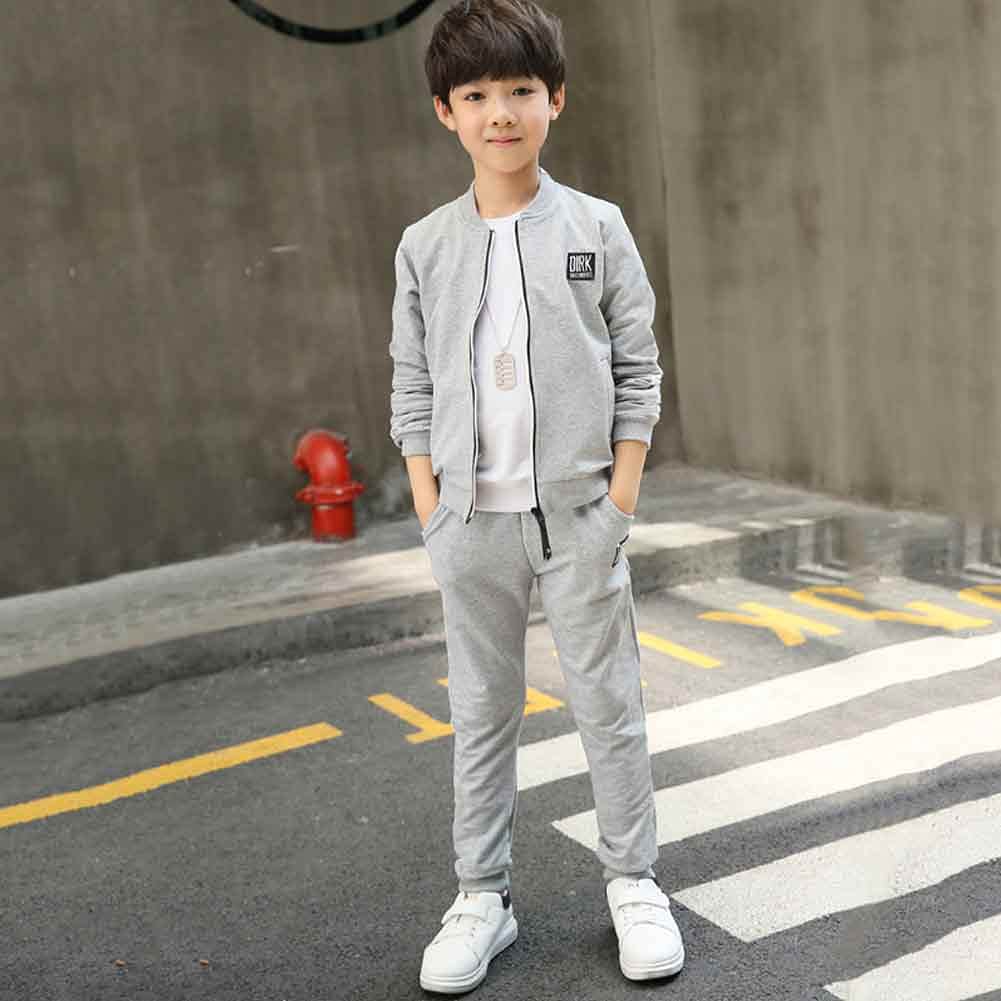 Kinder Jungen 2tlg Bekleidungsset Zweiteiler Sportanzug Trainingsanzug Jogginganzug Freizeitanzug Outfit-Set(Trainingsjacke+ Trainingshose) für Frühling & Herbst