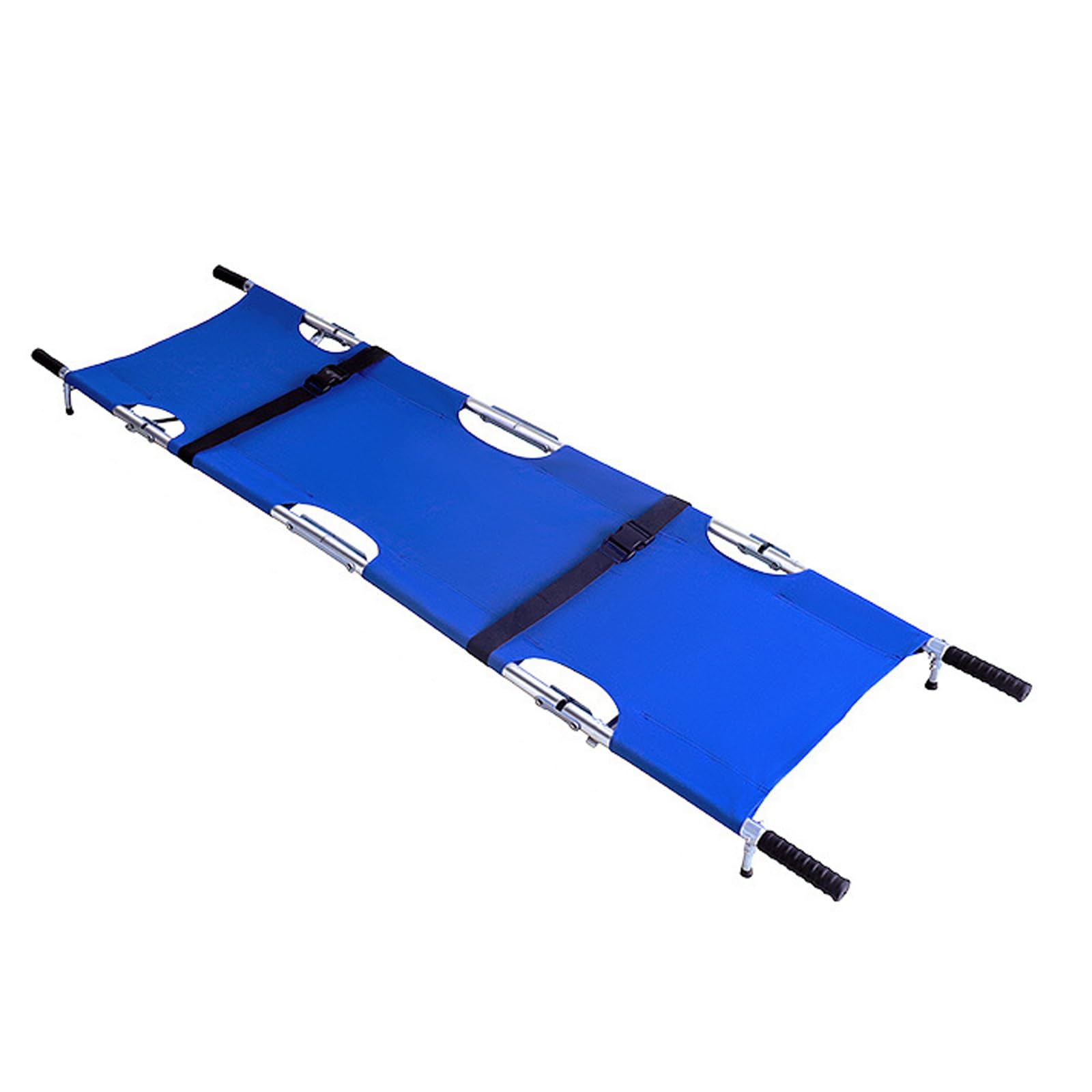 SWENEEN Stainless Steel Portable Foldable Stretcher,Rescue Ambulance Stretcher,Rescue Essentials,With 4 Brackets,350 Lb Capacity,For Patient Transfer In Hospitals,Firefighting,S,Blue