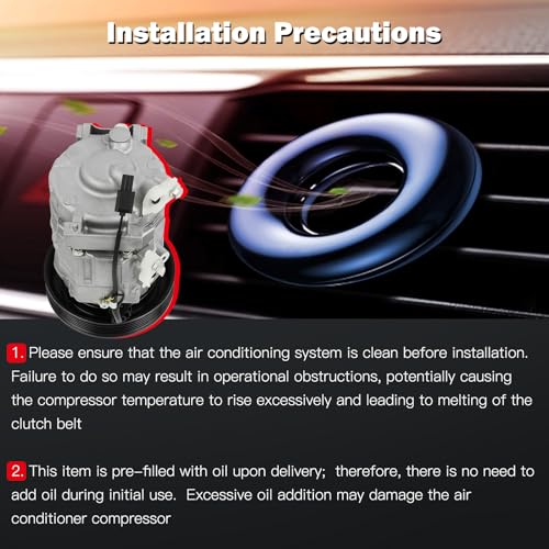 Image of cciyu Air Conditioning Compressor Fit for Acura RDX TL TSX 3.5L 3.7L