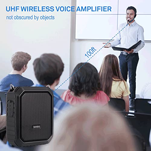 Bluetooth Wireless Voice Amplifier Microphone Speaker Waterproof, Wireless Microphone Headset Voice Amplifier Portable Megaphone Pa System Amp 18W Output For Outdoor, Teachers, Classroom, Elderly #TOP4