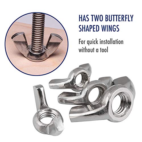 150pc Wing Nuts Assorted Sizes Metric Wing Nut Assortment Set Assorted