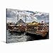 Produktbild Premium Textil-Leinwand 90 x 60 cm Quer-Format Hafen in Istanbul | Wandbild, HD-Bild auf Keilrahmen, Fertigbild auf hochwertigem Vlies, Leinwanddruck von Rico Ködder