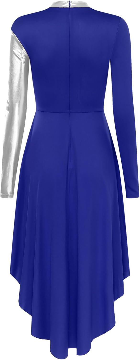 Easyforever Women's Praise Dance Dress - Long Sleeve Church Worship Costume Tunic
