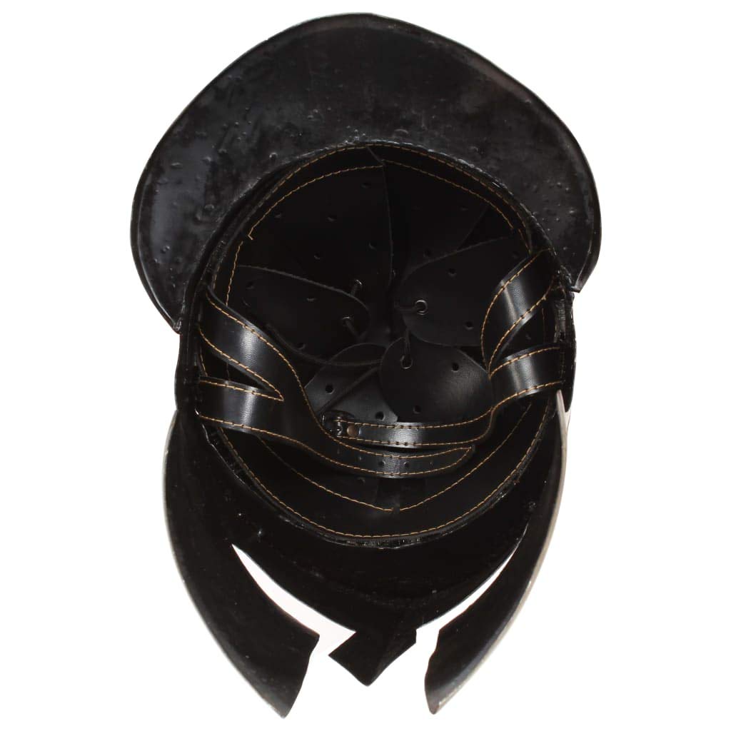vidaXL Elmo da Cavaliere Medievale Greco LARP Armatura per Guerriero Corazza Protezione Testa Riproduzione Medievale in Acciaio Ottone